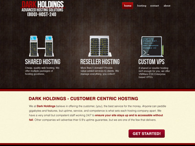 Darkholdings Hosting brown cream red texture white