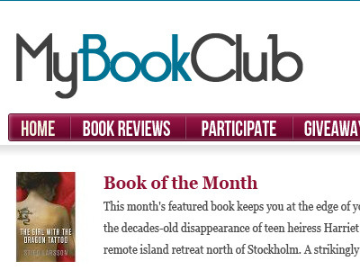 MyBookClub - Book Club Website Layout blue book club free free psd gray mybookclub purple wordpress