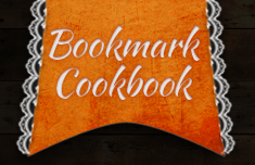 Logo bookmark lace logo orange ribbon texture
