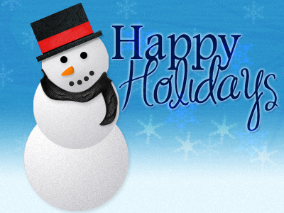 Happy holidays black blue happy holidays holiday red snowman white