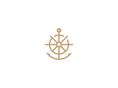 ancor boat design icon logo minimal vector