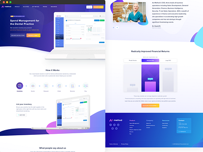 Method Landing Page branding bright dental gradient graphic healthcare landing page ui uidesign ux uxui