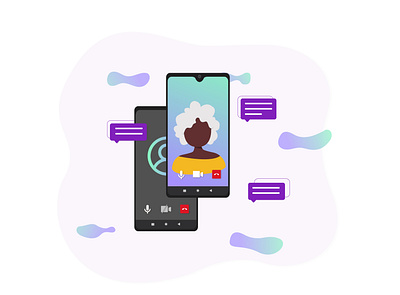 Video calling chatting design illustration illustrator logo ui vector videocall web