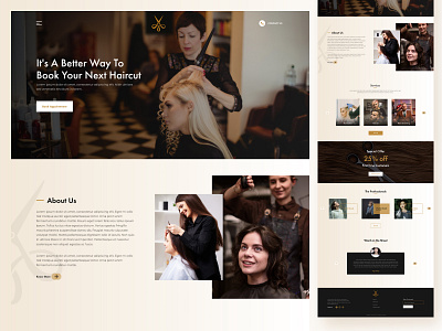 Desktop 5 haircuts salon ui ux