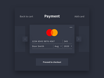 Daily UI #02 - Credit Card Checkout 002 card credit daily dailyui payment ui