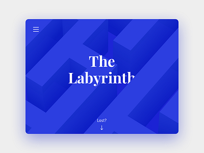 Daily UI #03 - Landing Page 003 daily dailyui labyrinth landing page ui