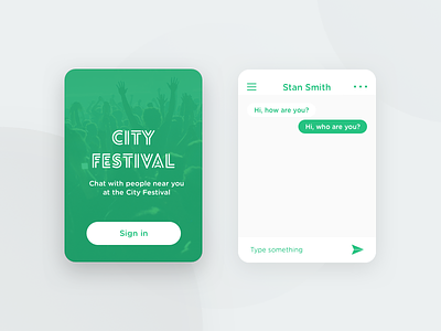 Daily UI #13 - Messaging App 13 app card chat daily dailyui festival messaging ui