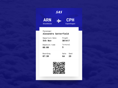 Daily UI #24 - Boarding Pass