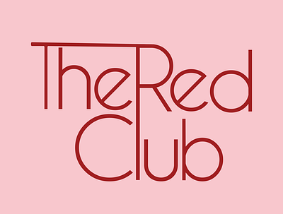 The Red Club branding design illustration logo typography