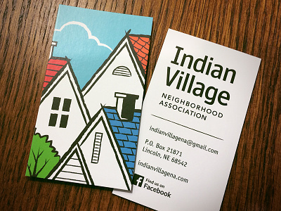 IVNA Business Card association business card houses indian logo neighborhood sky tree village