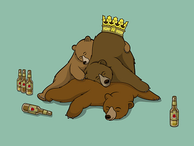 Bearlin bear beer berlin illustration