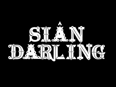 Siân Darling Logo black and white illustration typography