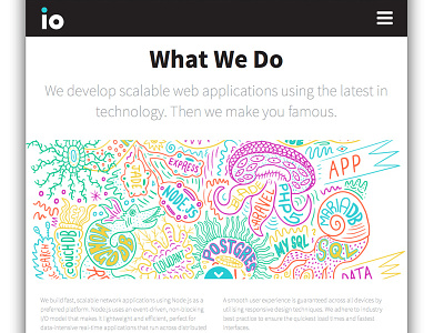 IO Services artwork website crop coding digital hand drawn type illustration io lettering pattern web