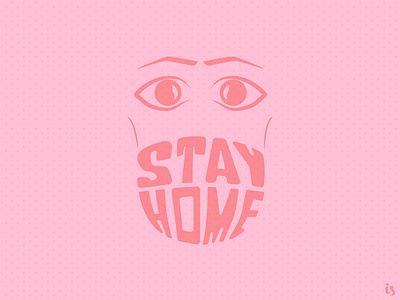Stay Home coronavirus covid 19 mask stayhome vector vector illustration wallpaper