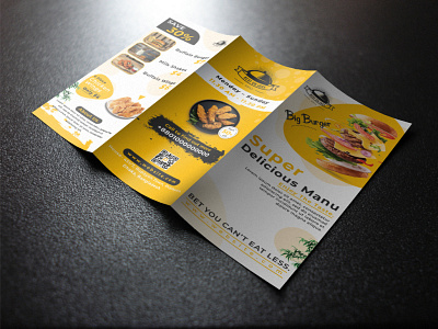 Print Ready Food Promotion Trifold Brochure Design brochure burger burger promotion flyer food branding food promotion graphic design poster promotion restaurant restaurant branding restaurant brochure restaurant promotion trifold trifold brochure trifold design