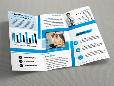 Print Ready Corporate Trifold Brochure Design brochure business corporate design graphic design print ready trifold