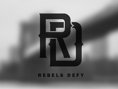Rebels Defy brand design logo monogram type
