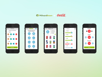 Millward Brown Cocacola Thumb app design flat ios 7 ios7 iphone iphone 5 mobile ui ux