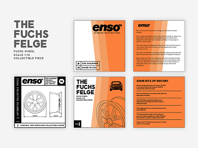 Enso'' Wheels - The Fuchs Felge box cars colors graphic design packaging porsche. typo