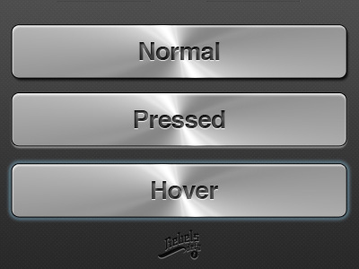 Aluminum Button app button iphone psd textures ux