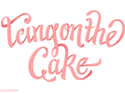 Icing on the Cake decorative desgin digital art hand lettering icing illustration lettering lettering art lettering artist