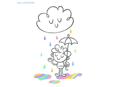 Rain brings rainbows childrens book childrens book illustration cloud clouds colorful design digital art digitalartist drawing illustration rain rainbow rainbows
