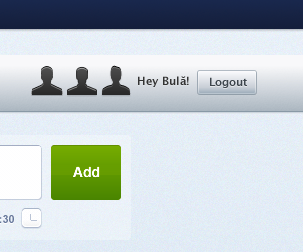 Hey Bulă add dashboard logout user user account user icon welcome