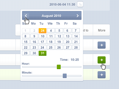 Calendar calendar days hour minute time