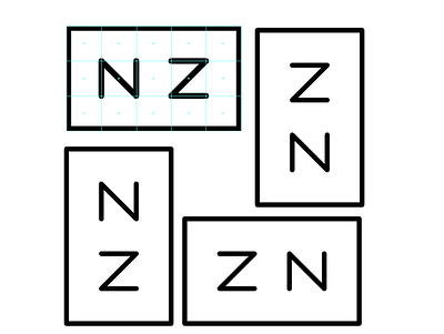 NZ design doodle mono nz symmetry