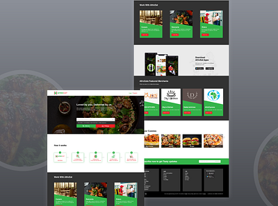 AfricEat-Food Delivery Website Ui adobe xd design figma food delivery food website illustration landing page ui design web design website ui design