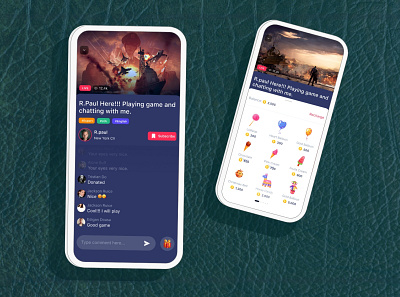 Game Streaming App adobe xd app design figma game app game chatting game page game play game streaming game streaming app game ui kit game website graphic template illustration latest mobile app trend ui and ux kits ui design
