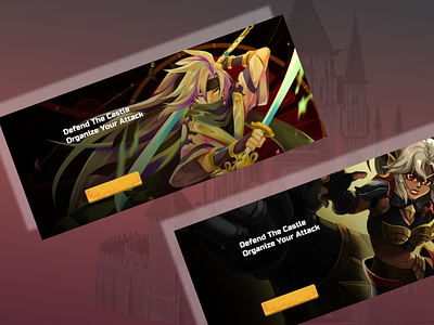 Game Banner / Castle Defender castle defense cover banner figma game banner game graphics game header game section game ui design game website banner graphic design hero header hero section illustration ui design web design