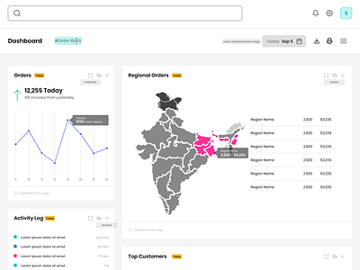 Exploratory Admin Dashboard UI / UX