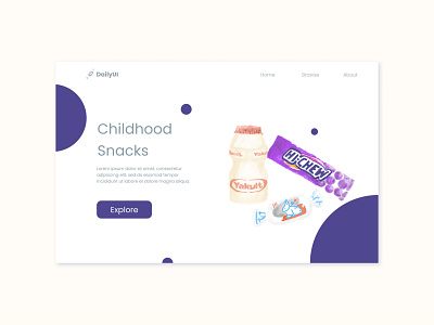 Daily UI 003: Landing Page dailyui day003 design doodle figma hi chew minimalism procreate snacks ui