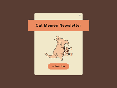 Daily UI 026: Subscribe to Cat Memes. Meow~