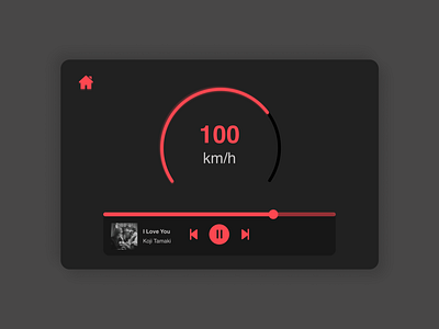 Daily UI 034: Car Interface car interface dailyui dark theme dark ui design figma minimalism music player ui ux vector