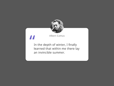 Daily UI 039: Testimonials camus dailyui design figma quote design quoteoftheday quotes testimonials typography ui ux