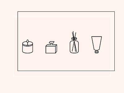 Daily UI 055: Icon Set candle dailyui design diffuser figma hand cream icon icon design icon set minimalism perfume ui ux vector