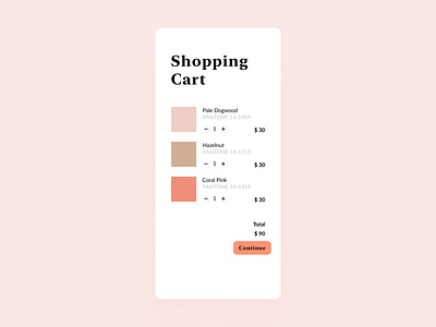 Daily UI 058: Shopping Cart dailyui design figma minimalism shopping app shopping cart ui ux