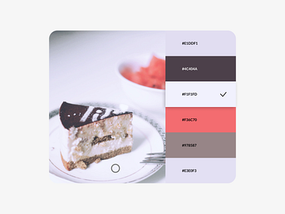 Daily UI 060: Color Picker color color palette color picker dailyui design desserts figma minimalism photography ui ux