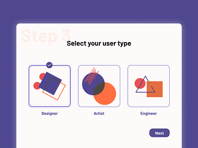 Daily UI 064: Select User Type dailyui design figma minimalism selection ui user type ux vector
