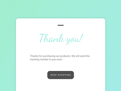 Daily UI 077: Thank You