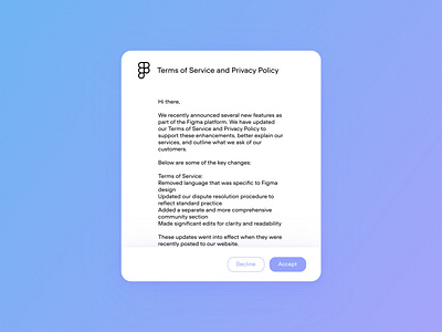 Daily UI 089: Terms of Service dailyui design figma ui