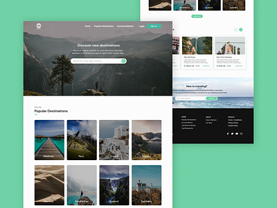 Wayfarer - Travel Website travel ui uidesign uiux ux web design website