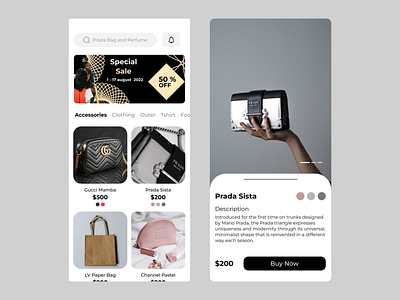 Mevvah E-Commerce App clothing e commerce e commerce e store ecommerce elegant estore gucci luxury mobile mobile app mobile design online store prada toko online