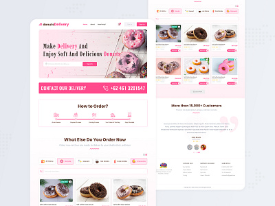 Online Donut Delivery UI Design 3d ui design ui ui ux ui design ui kit design web design website design