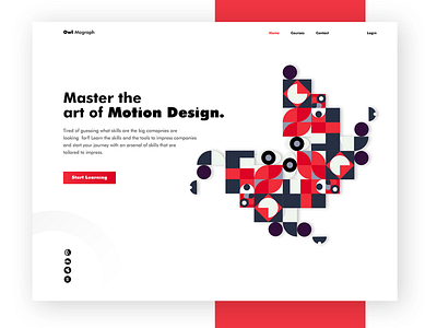 Landing page - Daily UI challenge 003 bright color clean course dailyui dailyuichallenge illustration minimal motiondesign ui uidesign userexperience userinterface webdesign website websites whitespace