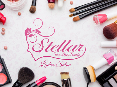 Stellar Ladies Salon logo beauty branding graphic design illustration ladies salon logo salon stellar