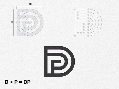 Logo Designing for Alphabet D+P abstract logo branding creative logo design dp logo graphic design graphics logo logo animation logo designer minimalist logo design pd logo typography logo vector