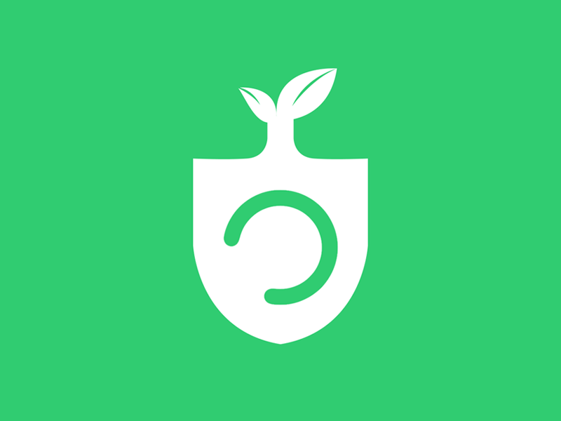 Happy plant logo animation logo plant smile